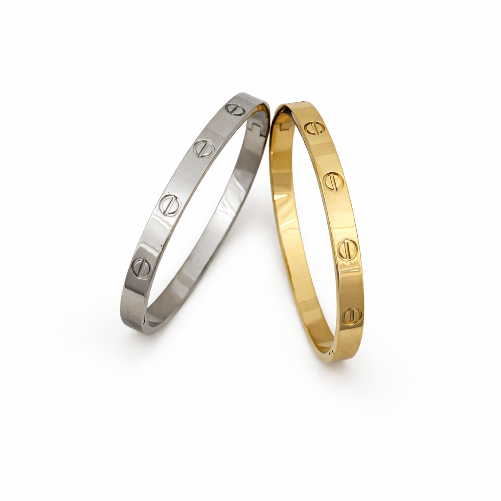 Gold Kelepçe Çelik Bileklik