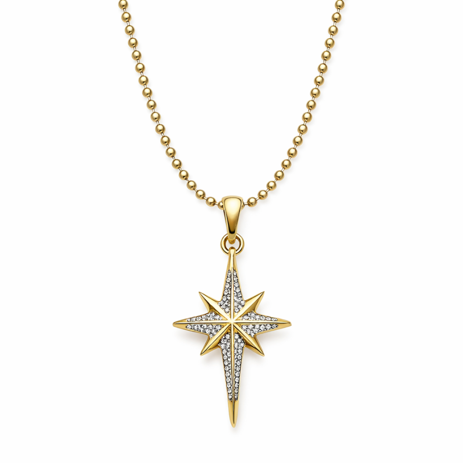 Kutup Yıldızı Uzun Kolye