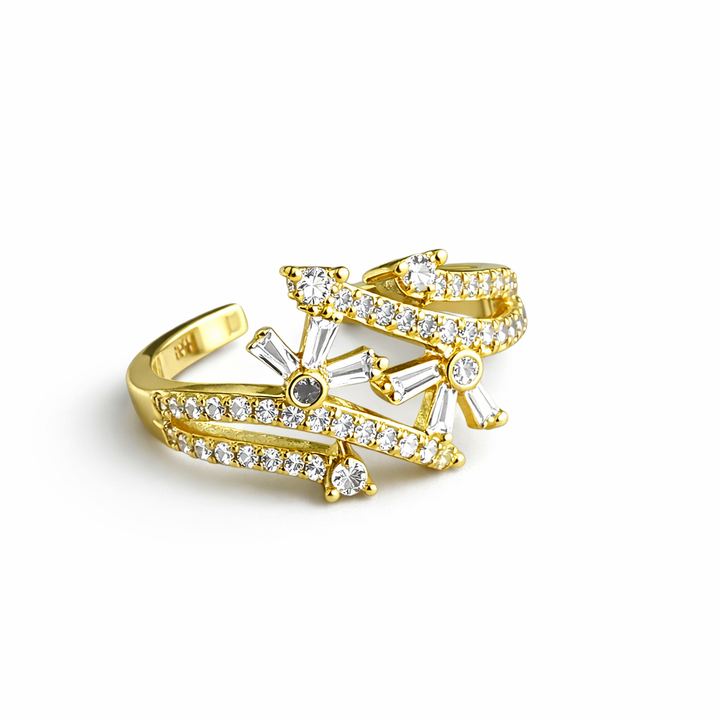 Taşlı Kutup Yıldızları Ayarlanabilir Yüzük