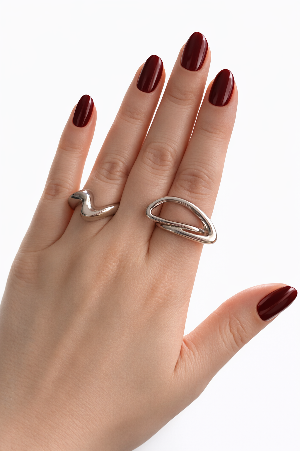 D Formlu Silver Trend Tasarım Yüzük